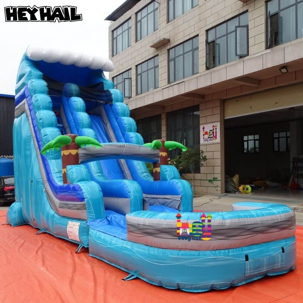commercial PVC 18ft tall water slide