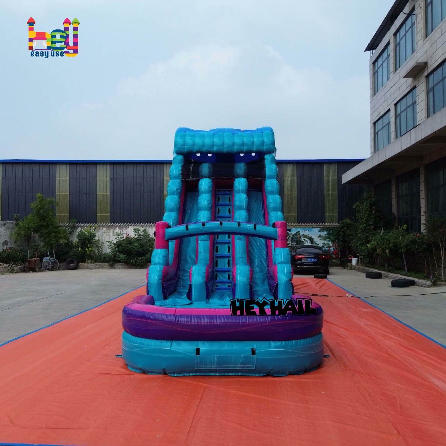 18ft double lane water slide