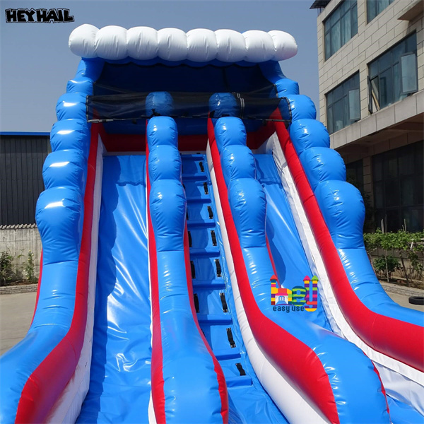 dual lane inflatable slide