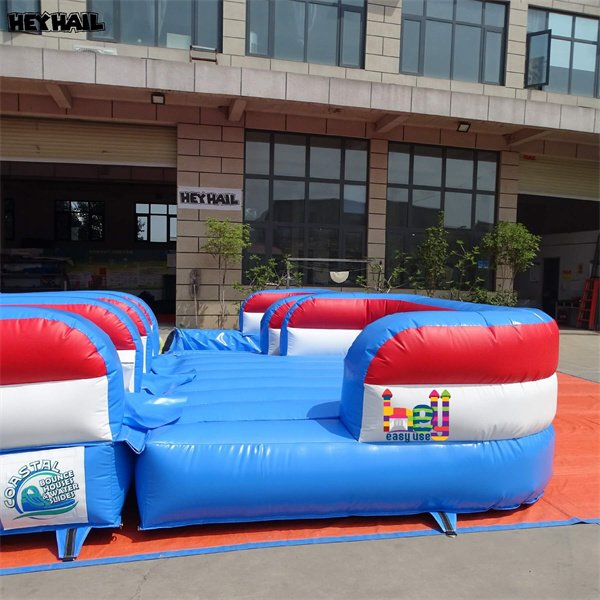 dual lane inflatable slide