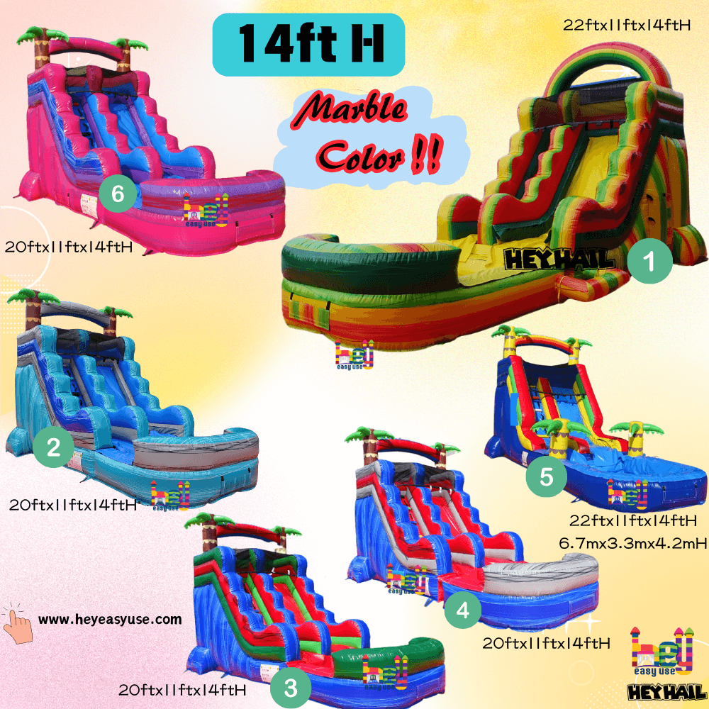 holiday theme mini inflatable water slide