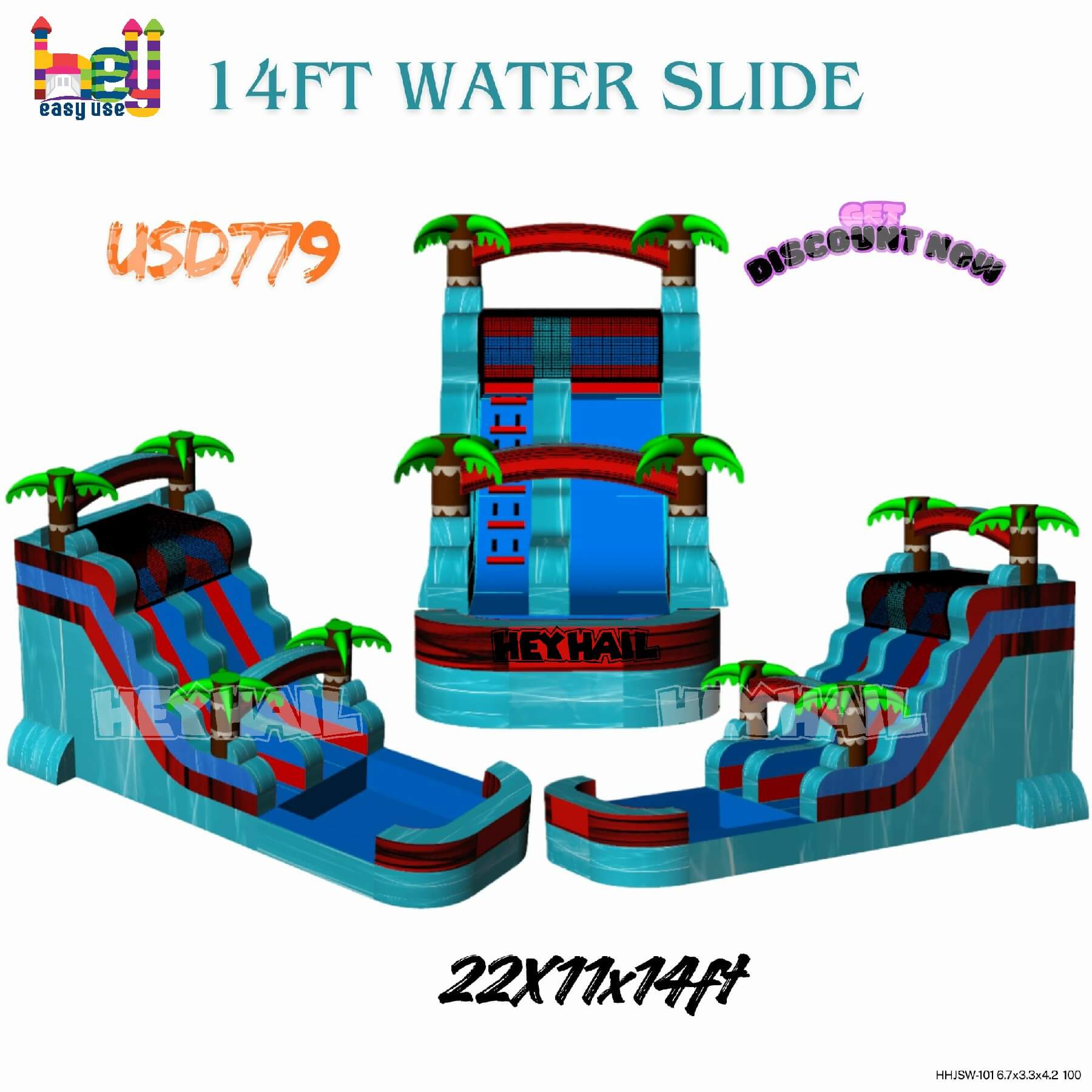 Backyard inflatable water slide for sale 