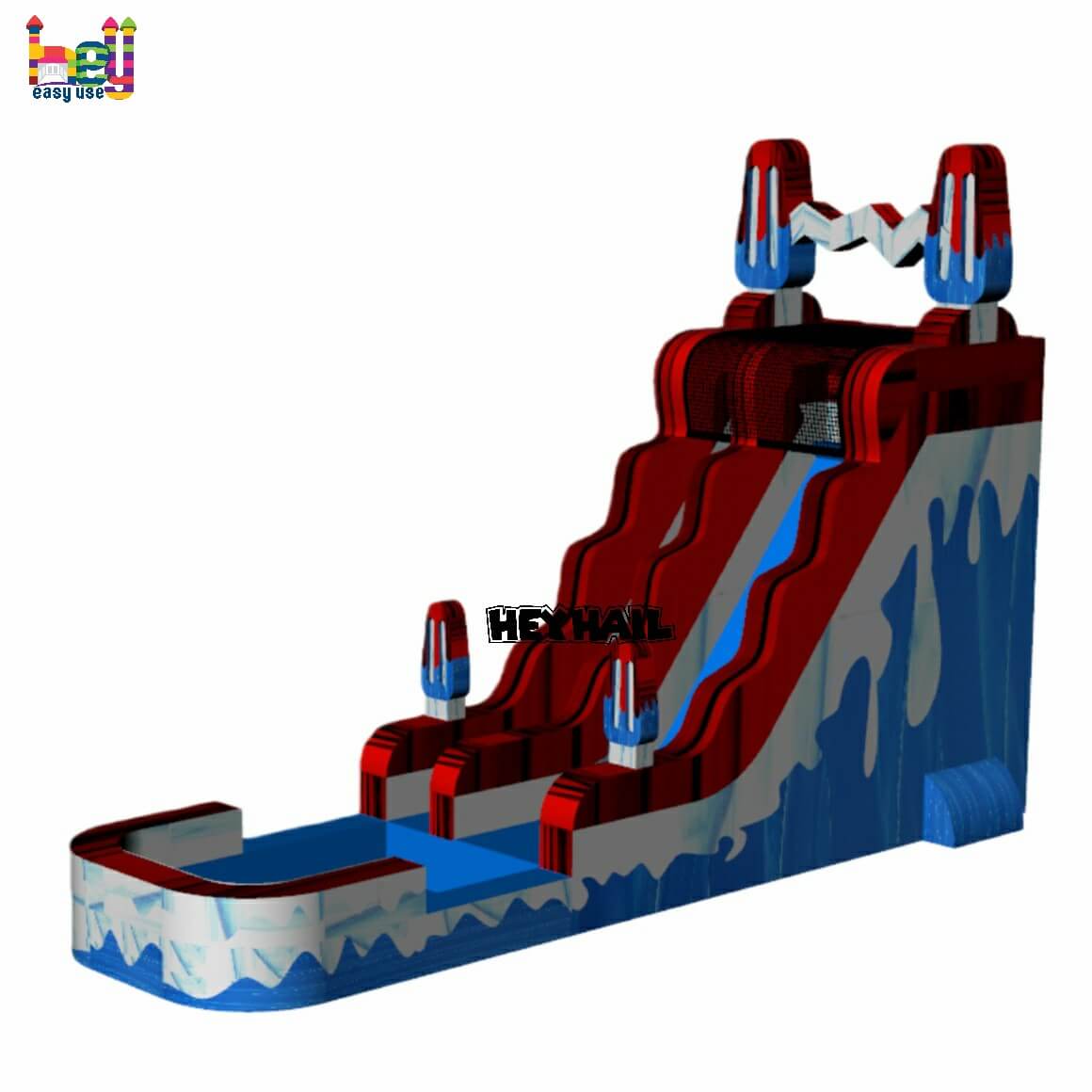 blue commercial waterslides for sale