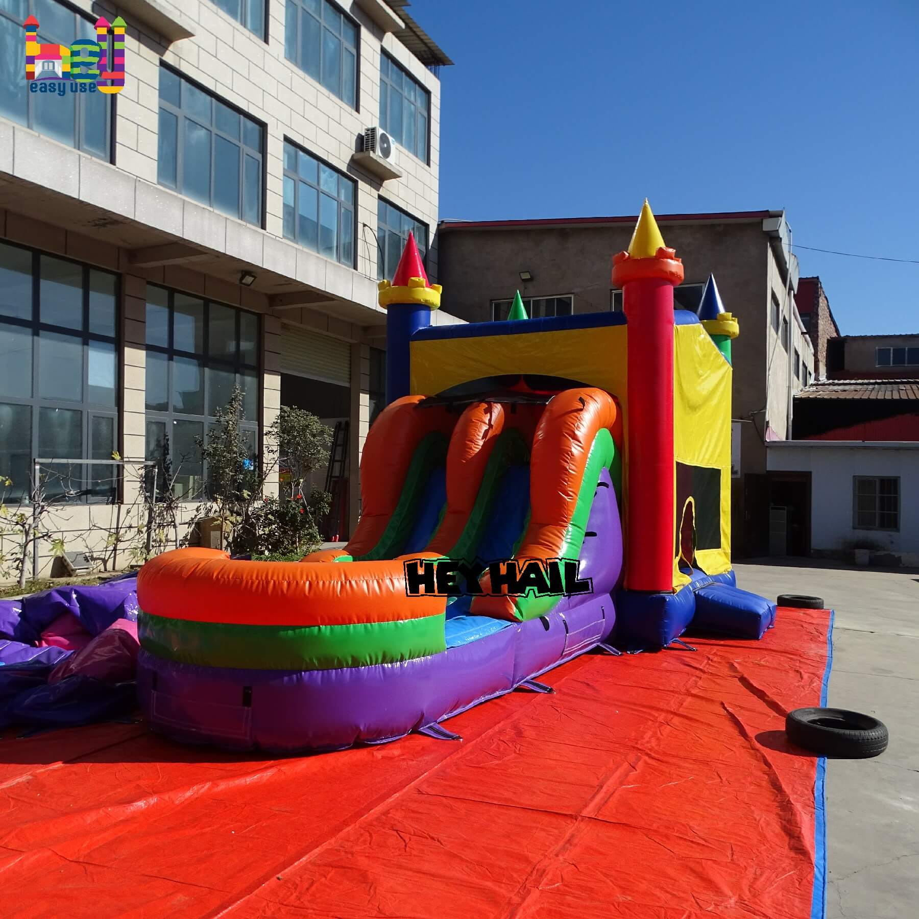 outdoor game inflatable combo moon bounce
