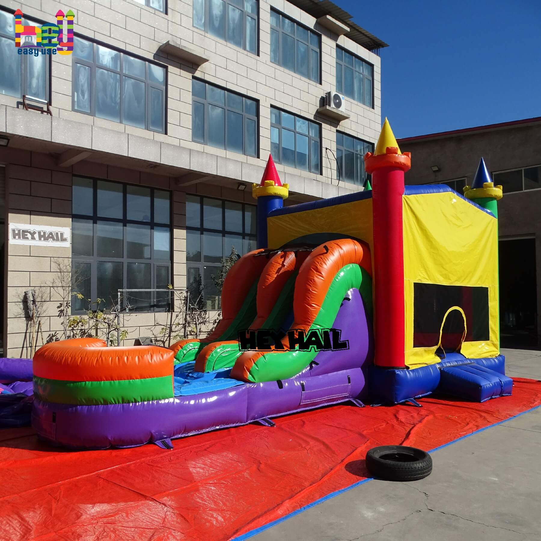 outdoor game inflatable combo moon bounce