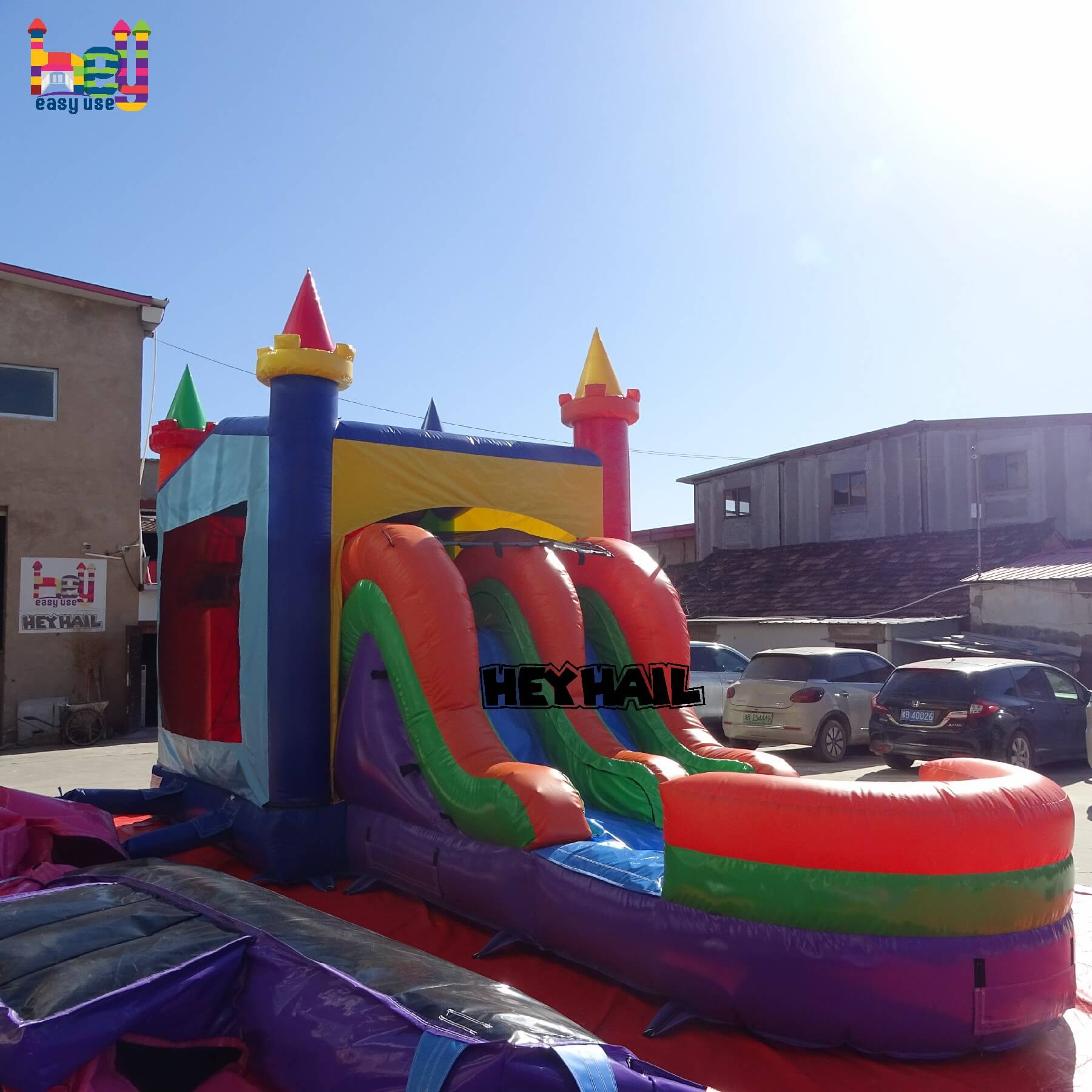 outdoor game inflatable combo moon bounce