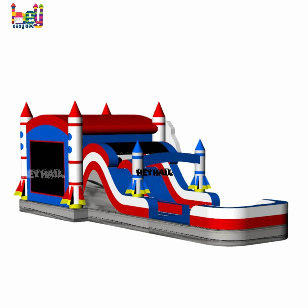 Backyard Party Rental Inflatable Bounce House Combo With Slide