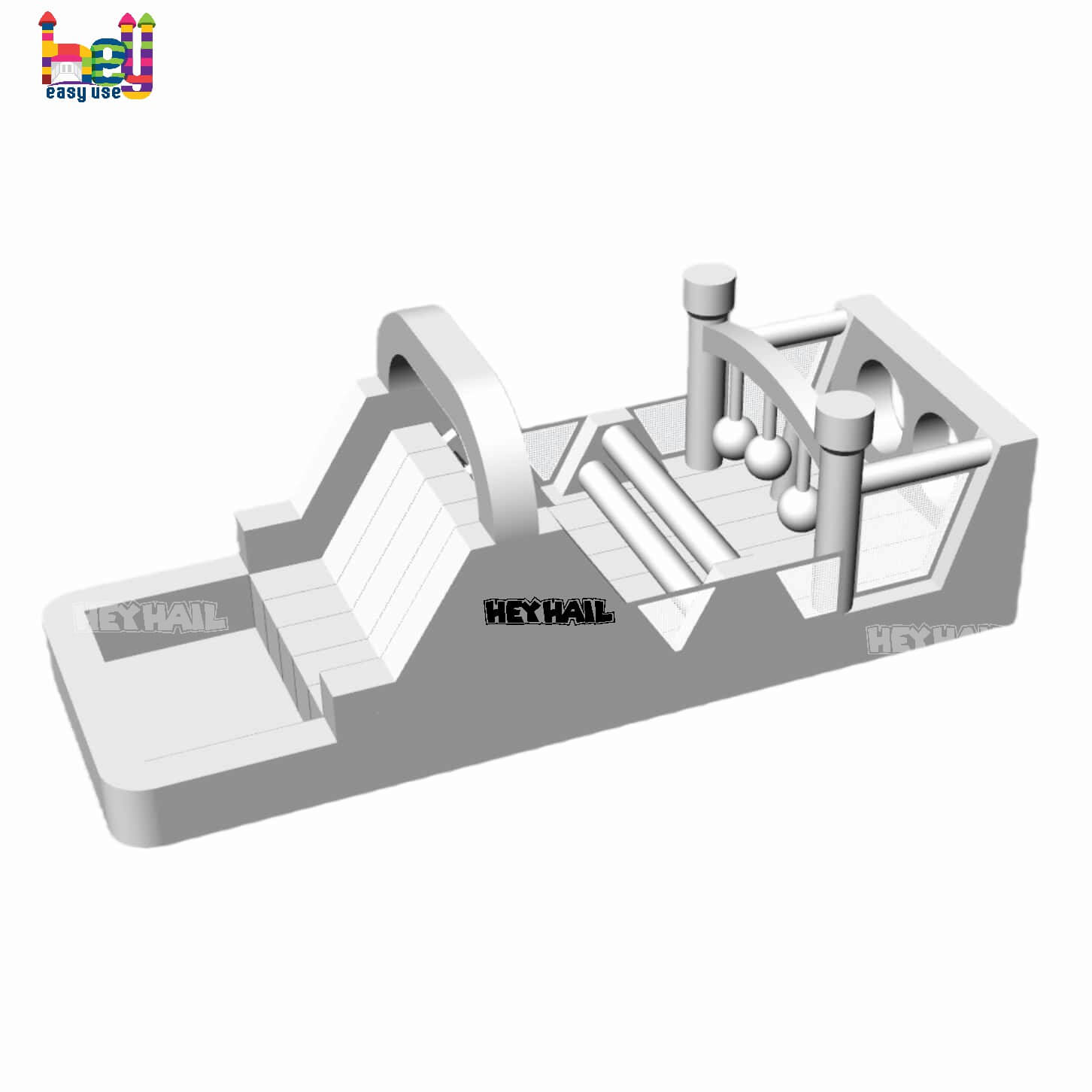 commercial garde obstacle course inflatable for sale