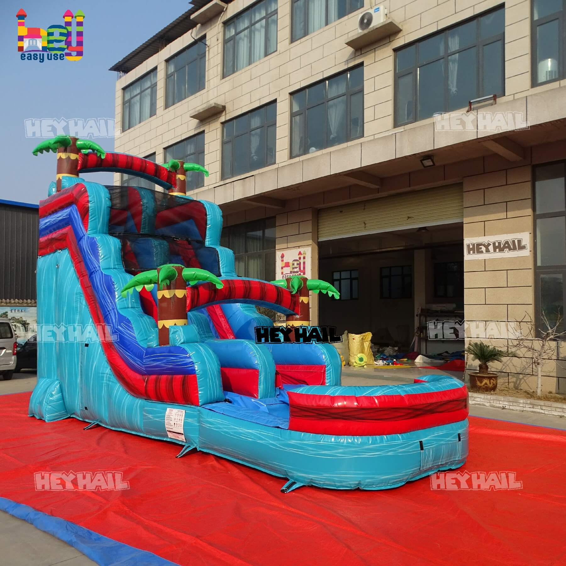 Inflatable water slide ocean theme