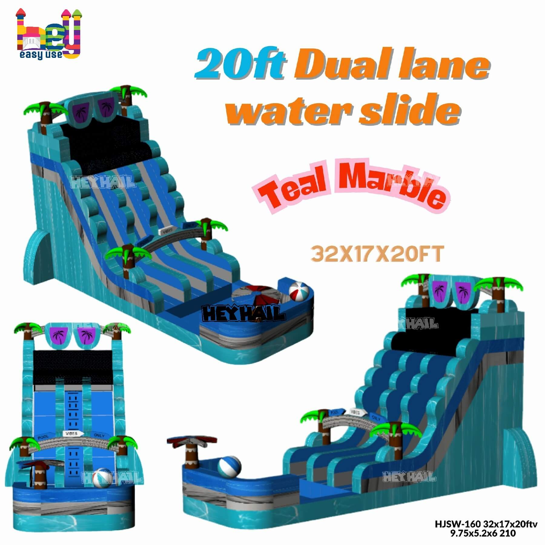 custom commercial inflatable water slide