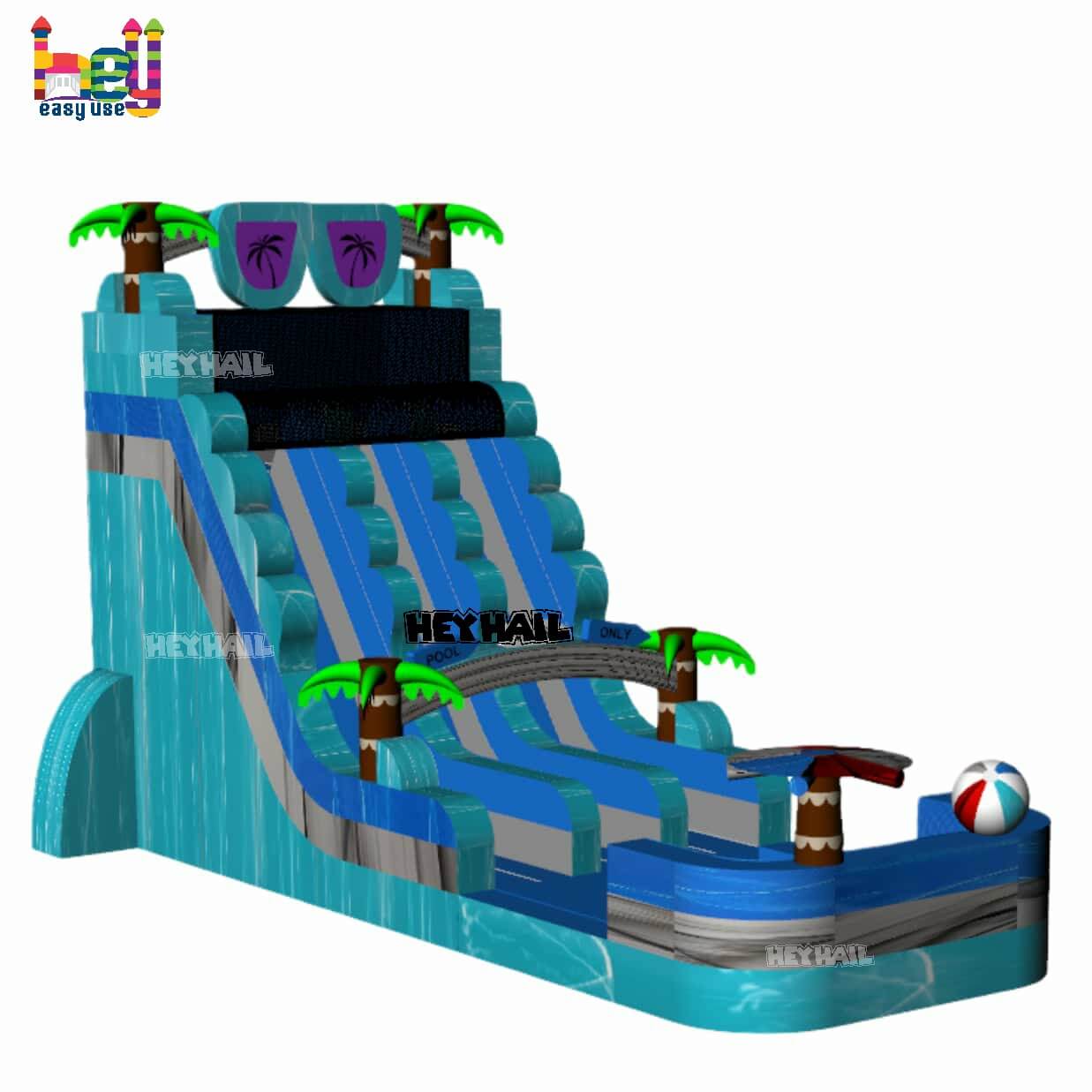 commercial grade theme park water slide