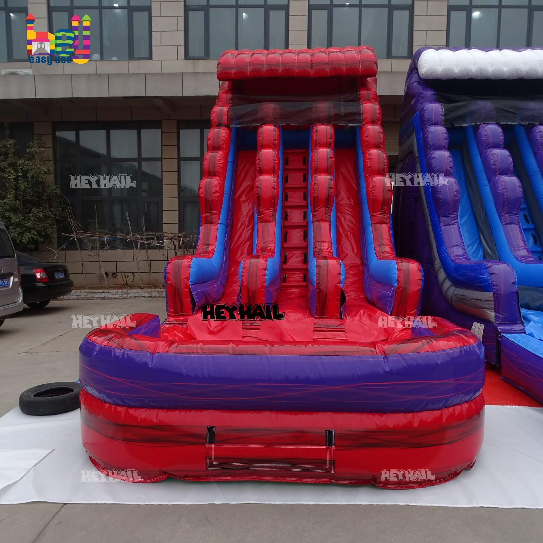 car theme inflatable slide