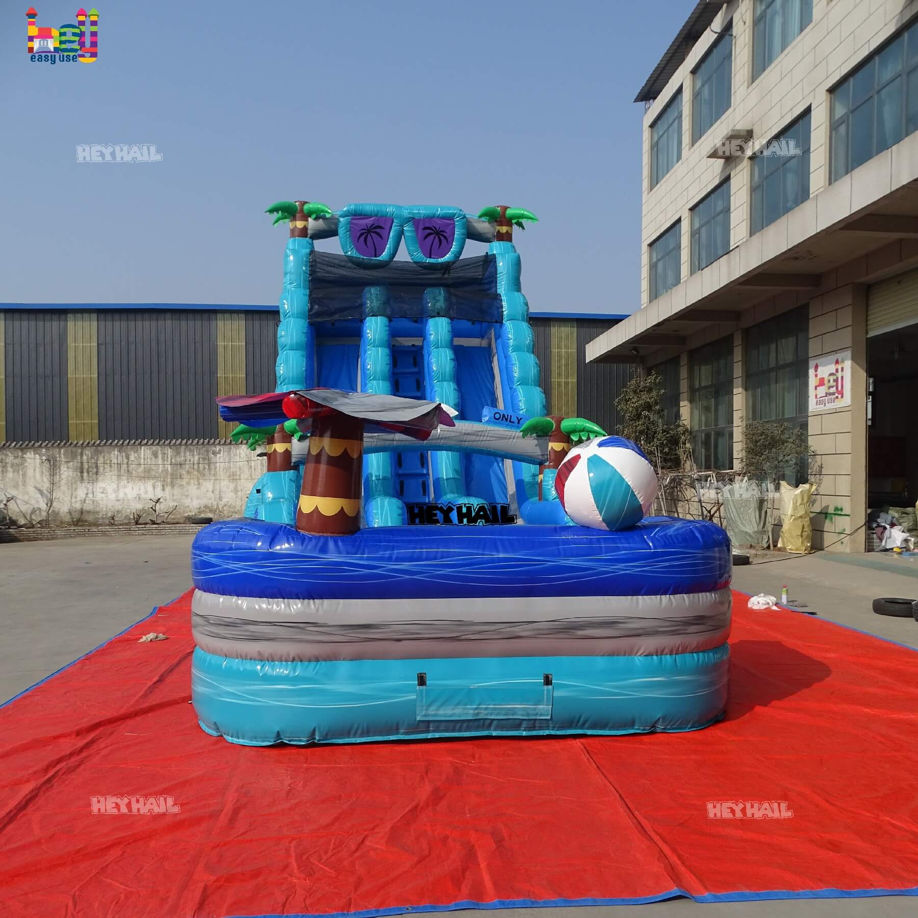 large inflatable slide outdoor summer game