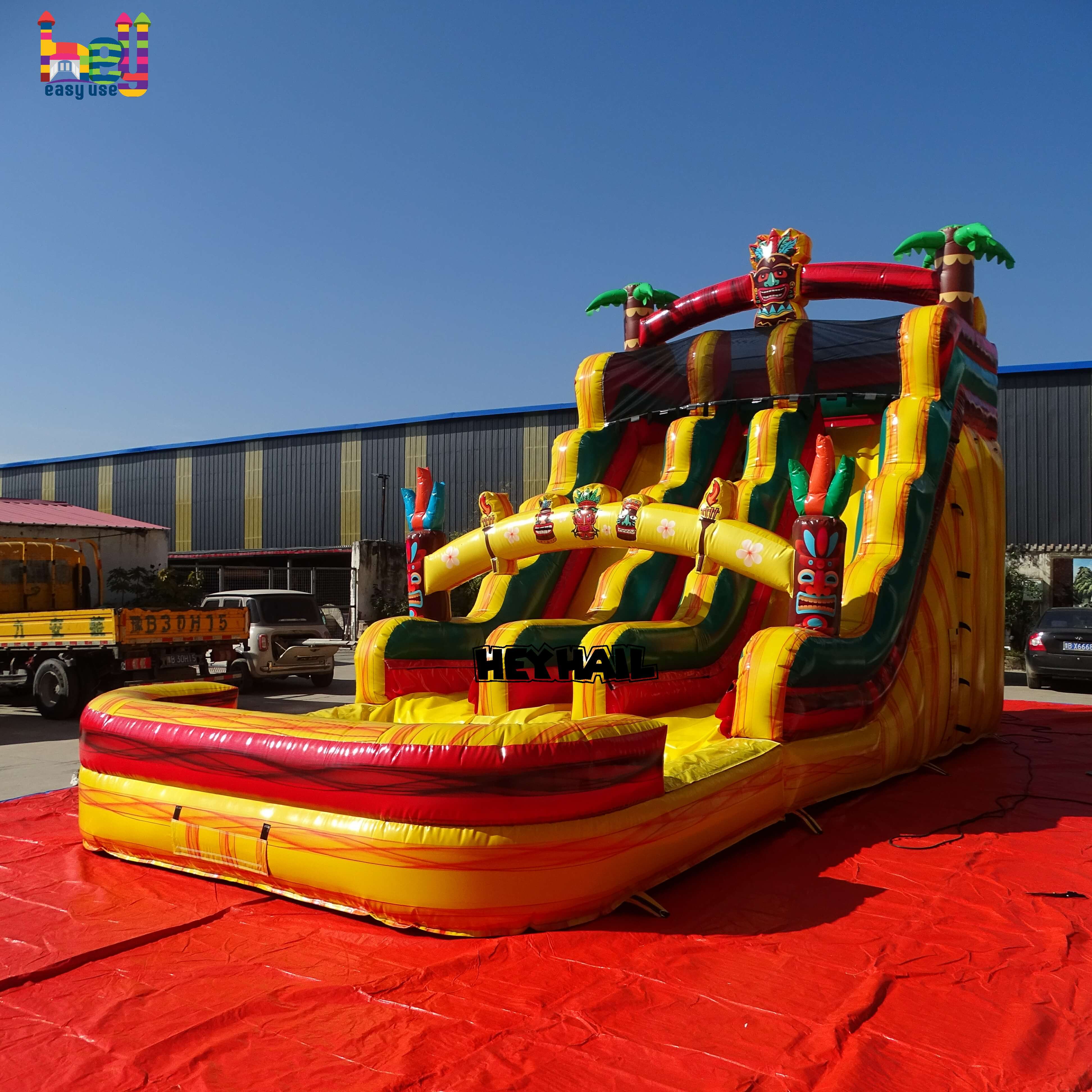 popular waterslide inflatable double lane