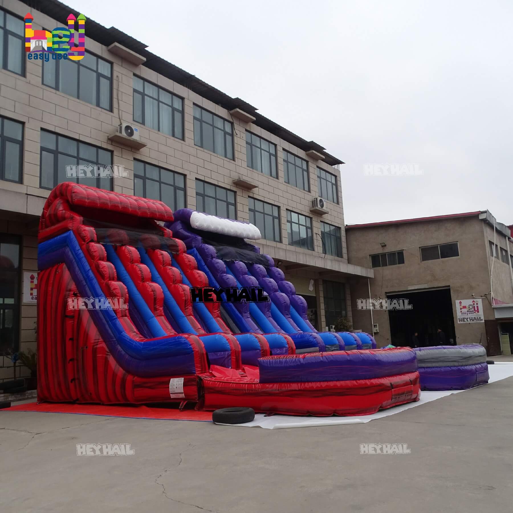 car theme inflatable slide