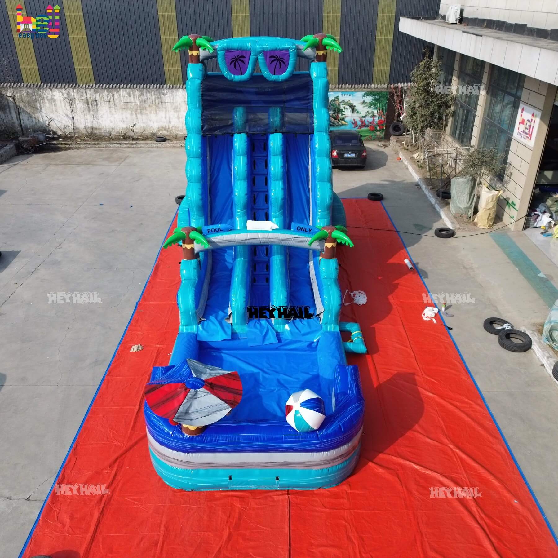 commercial grade theme park water slide