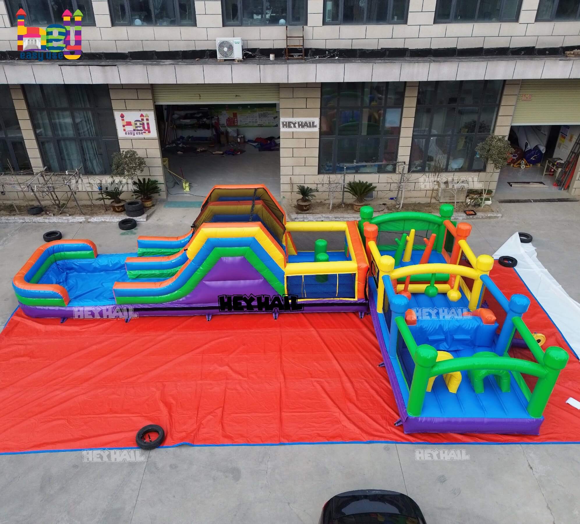 commercial grade obstacle course blow up rental for sale