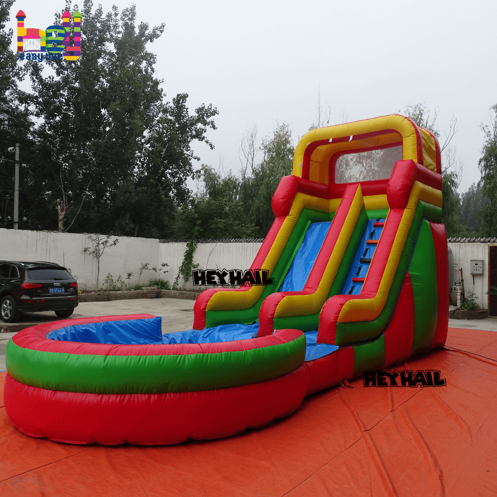 popular inflatable water slide long floating yacht slide