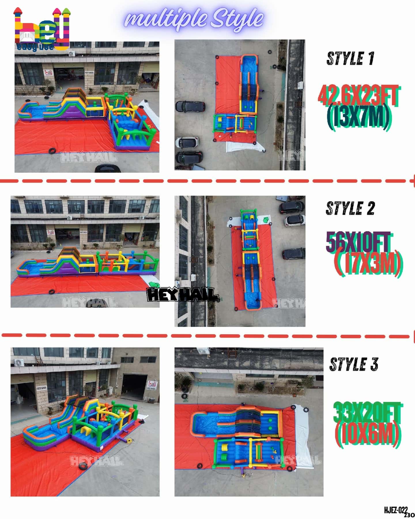 commercial grade inflatable obstacle course for sale