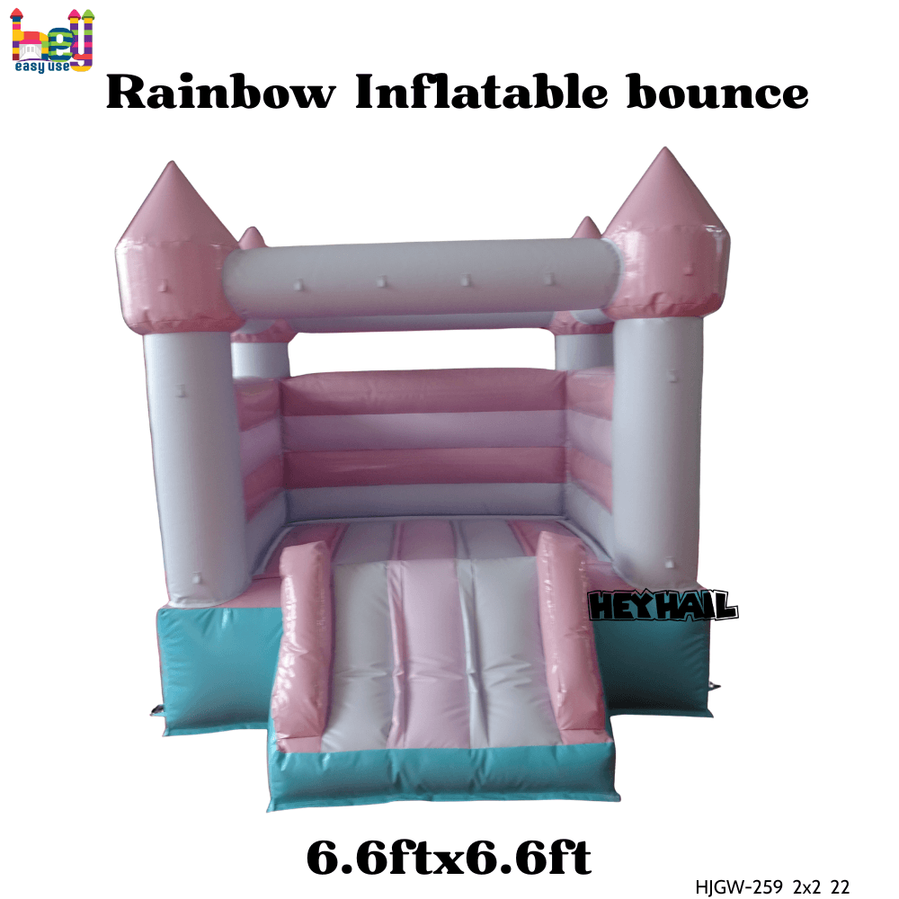 Rainbow inflatable bounce on sale 