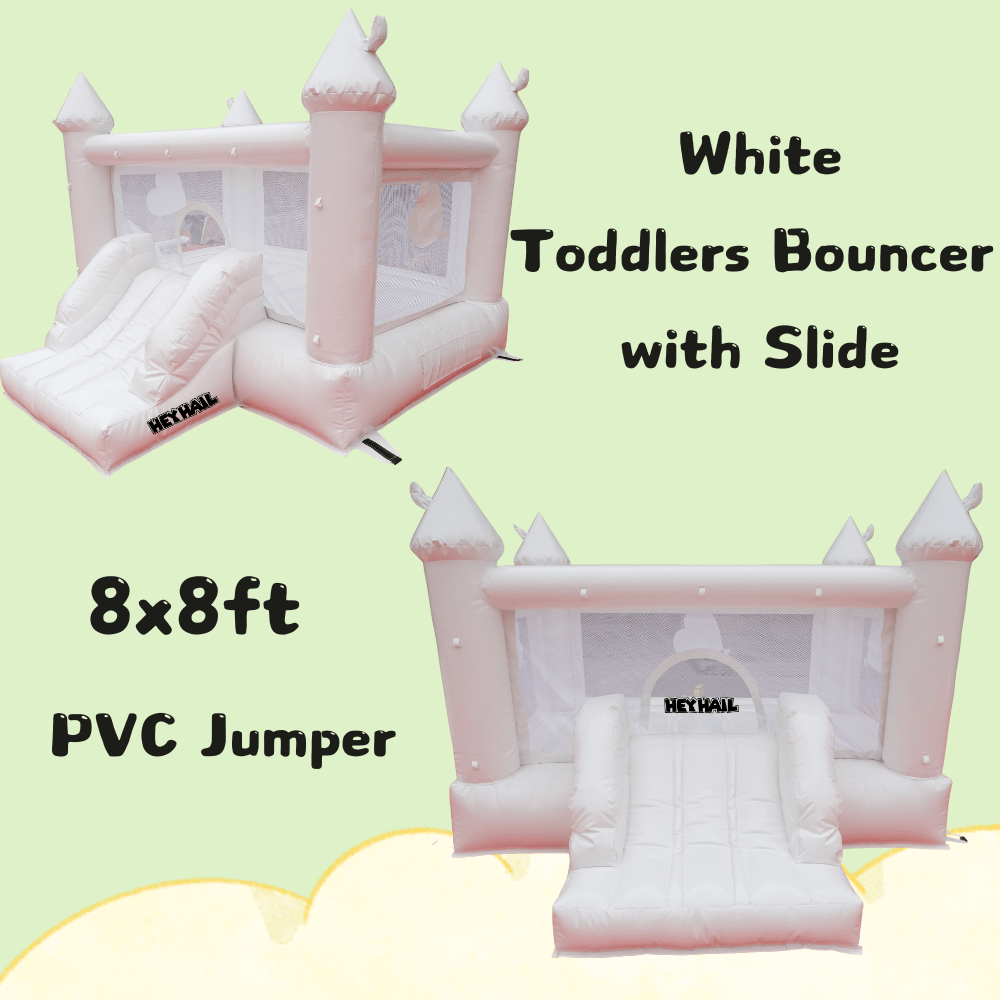 hot sale white toddlers bouncer with slide 