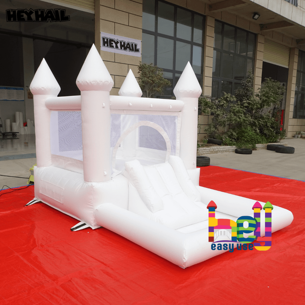 commercial bounce house with slide, ball pit
