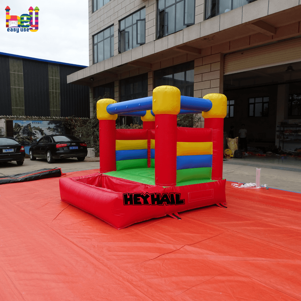 commercial rainbow bounce house with ball pit on sale