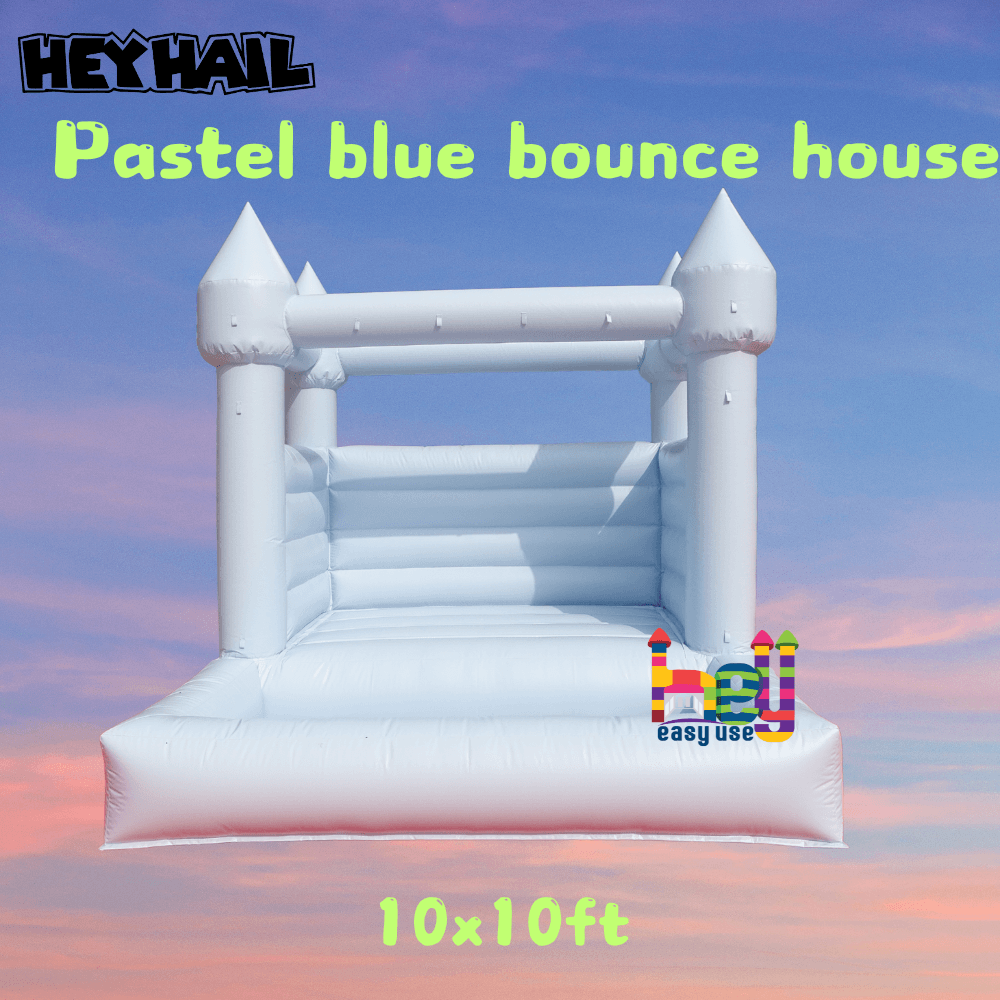 hot sale pastel light blue bounce house