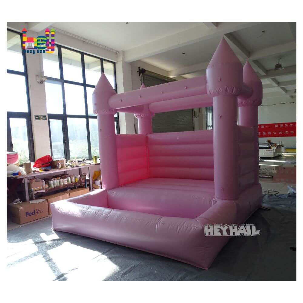 hot sale commercial pastel light pink bounce house
