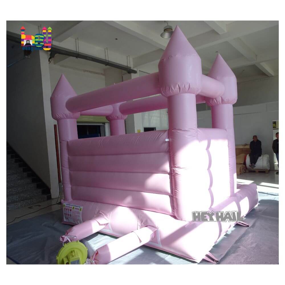 hot sale commercial pastel light pink bounce house