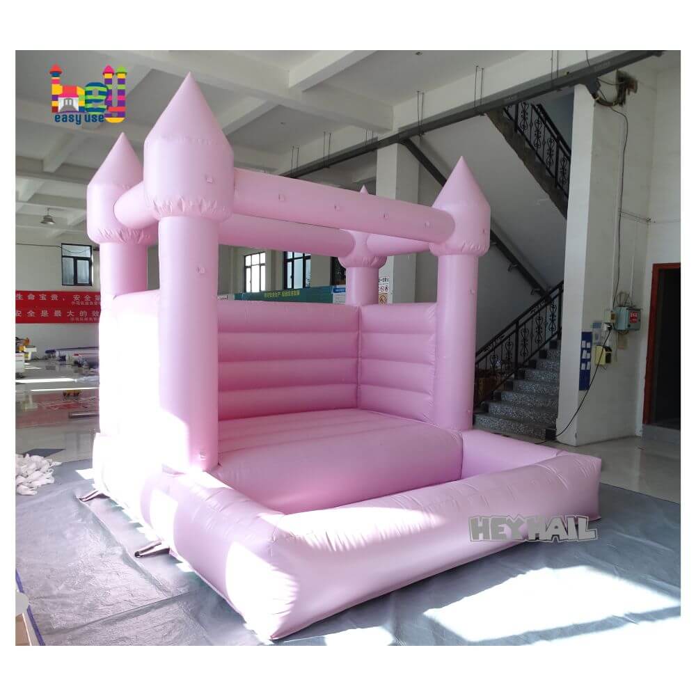 hot sale commercial pastel light pink bounce house