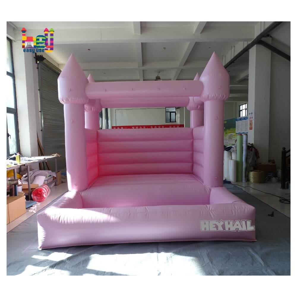 hot sale commercial pastel light pink bounce house