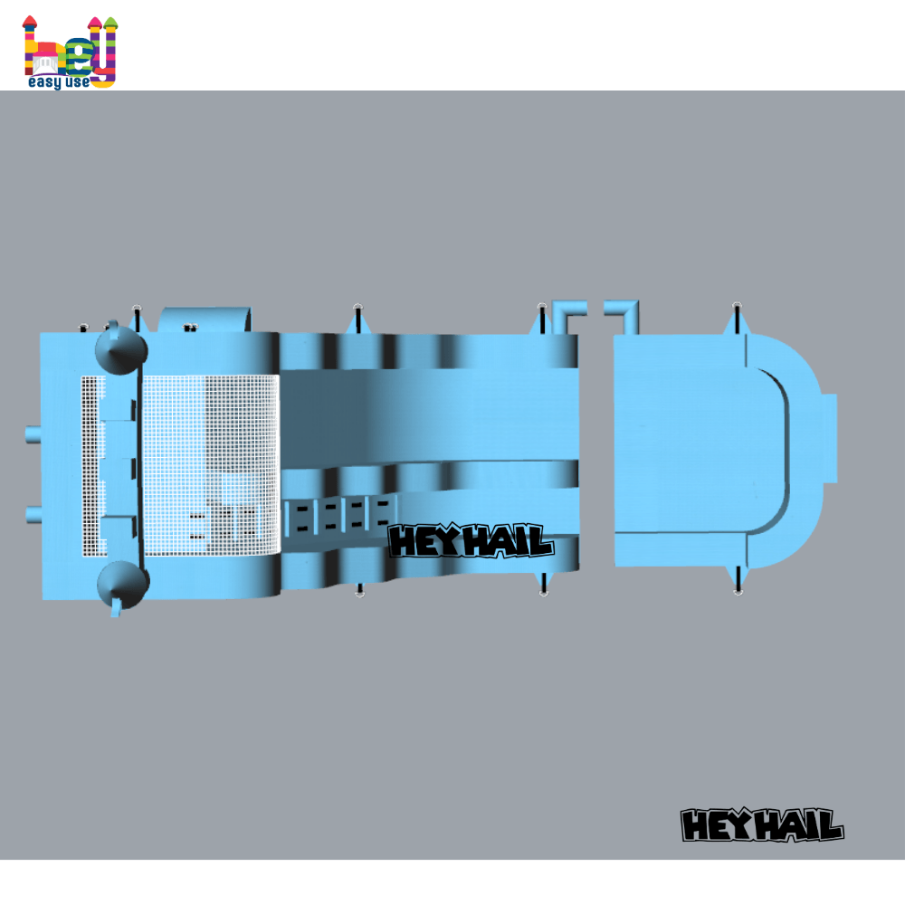 Pastel blue color water slide