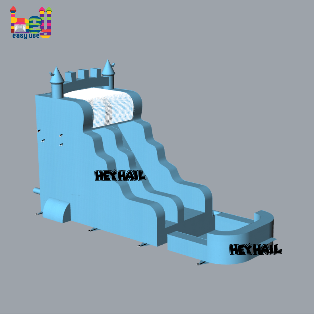 Pastel blue color water slide
