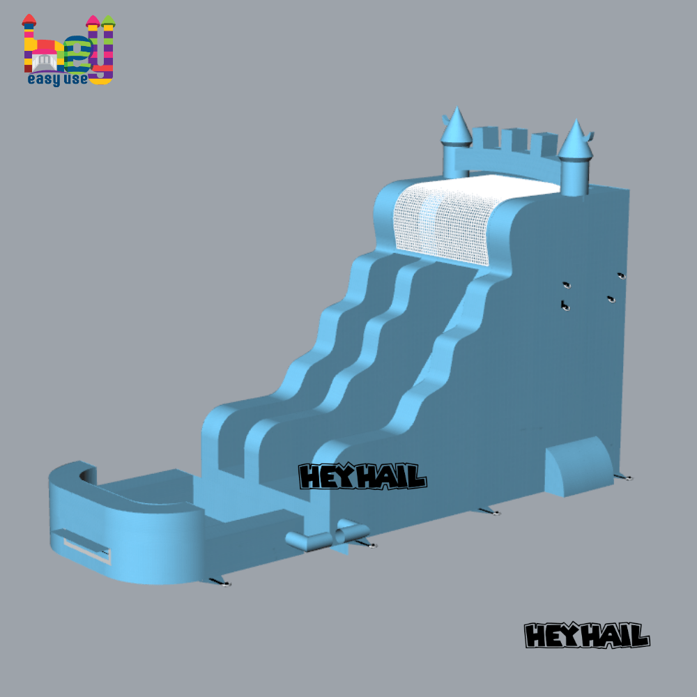Pastel blue color water slide