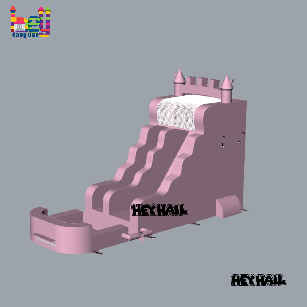 Pastel pink color water slide