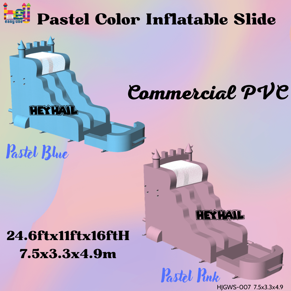 Pastel color water slide 