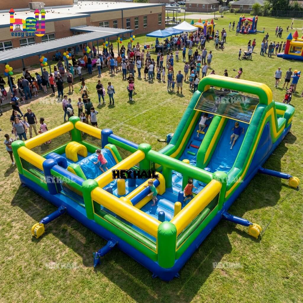 commercial PVC outdoor inflatable obstacle on promotion