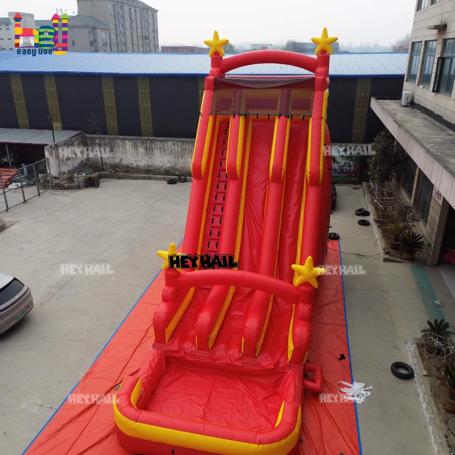 commercial PVC dual lane water slide on sale 