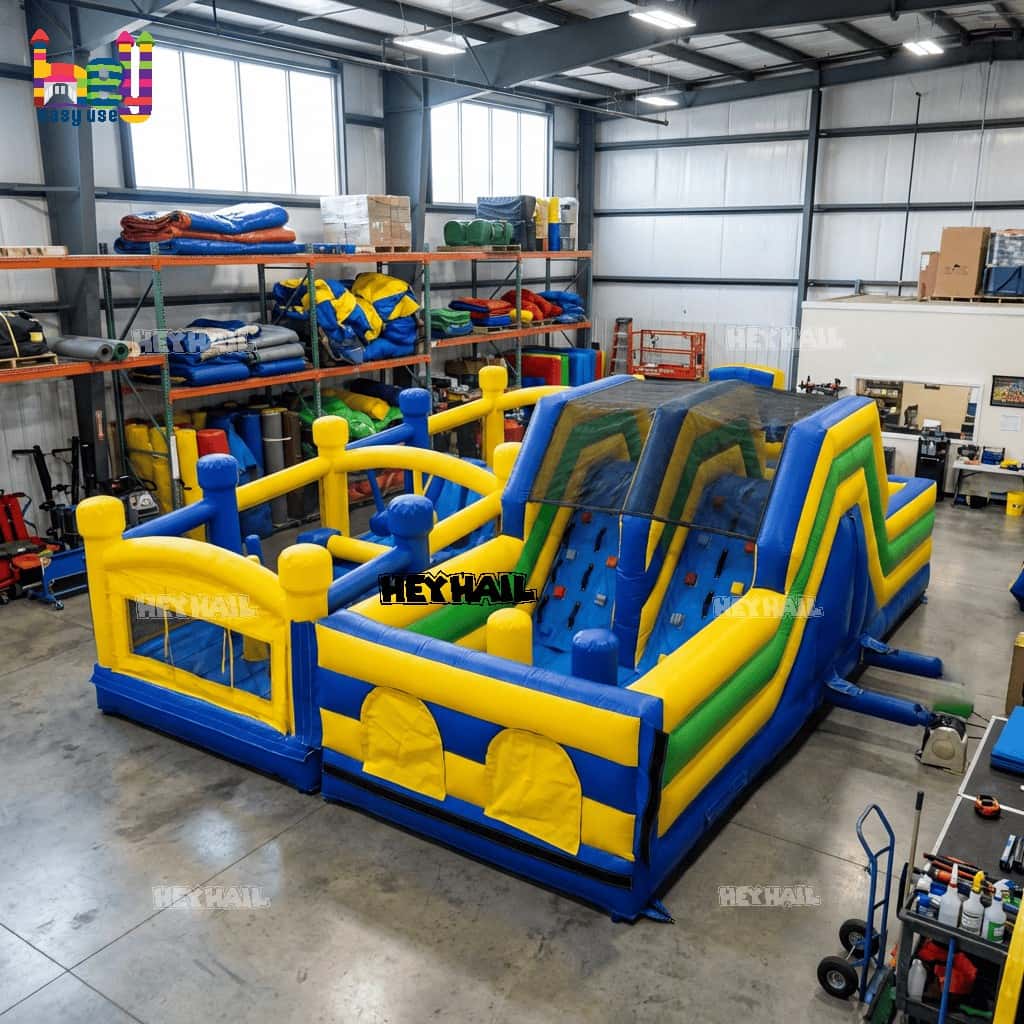 commercial PVC outdoor inflatable obstacle on promotion