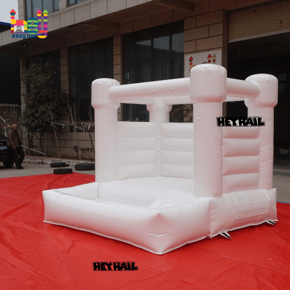 white bounce with ball pit commercial PVC