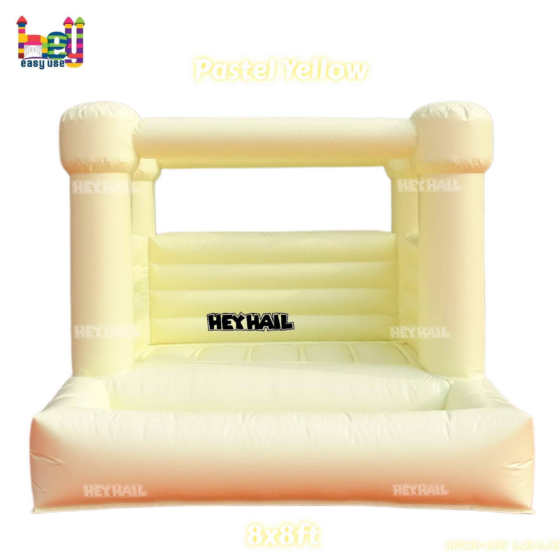 pastel yellow bounce house with ball pit on sale 