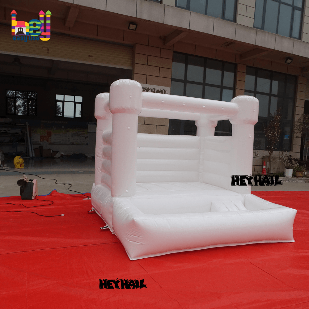 white bounce with ball pit commercial PVC