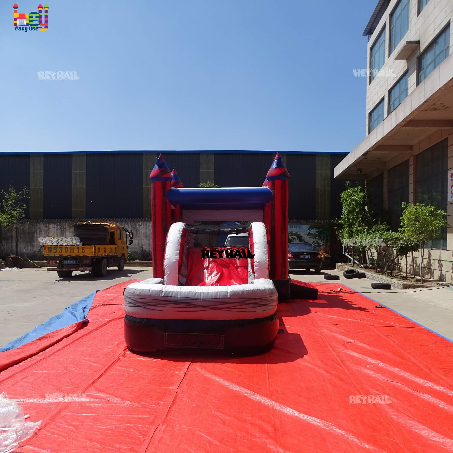 commercial outdoor inflatable wet dry combo