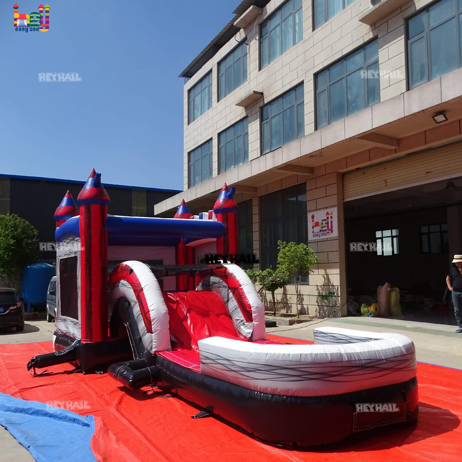 commercial outdoor inflatable wet dry combo