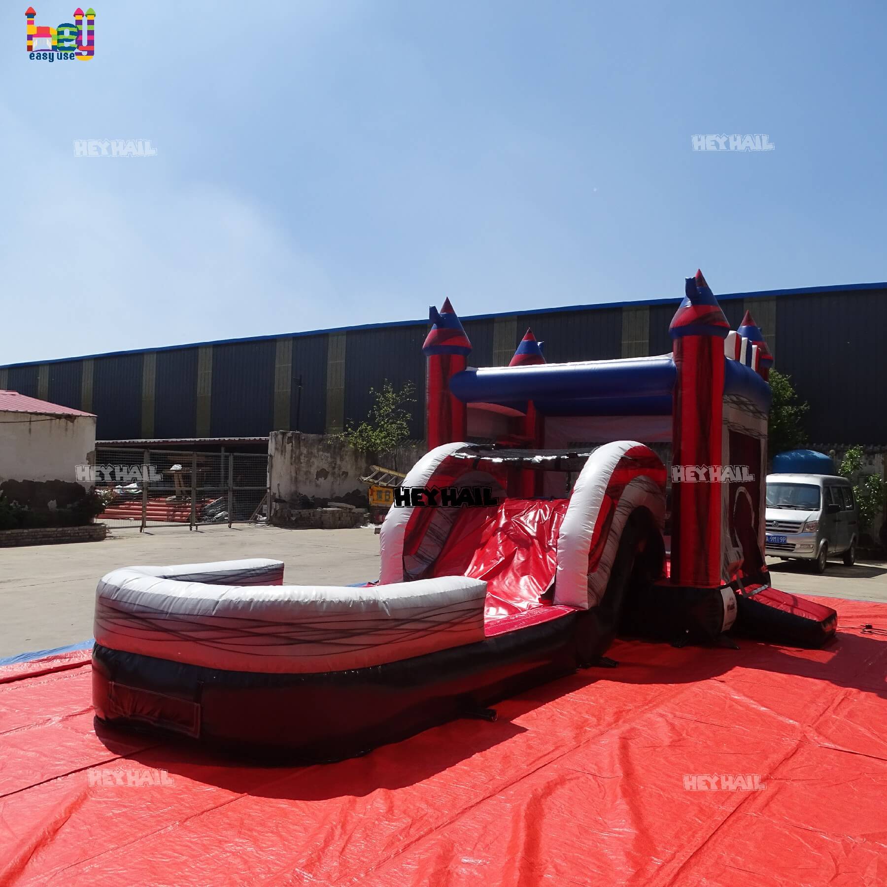 commercial outdoor inflatable wet dry combo