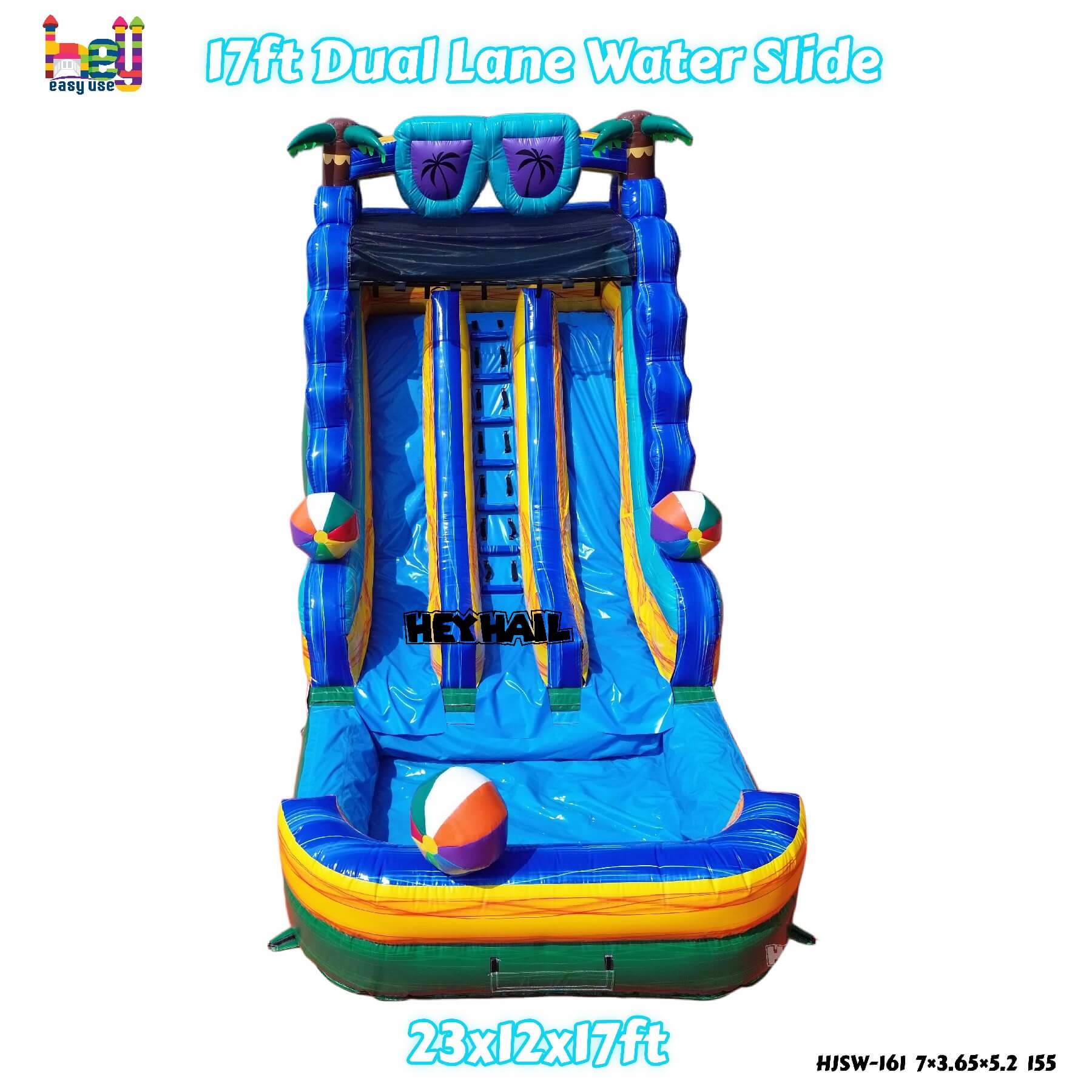 outdoor inflatable dual lane water slide on sale
