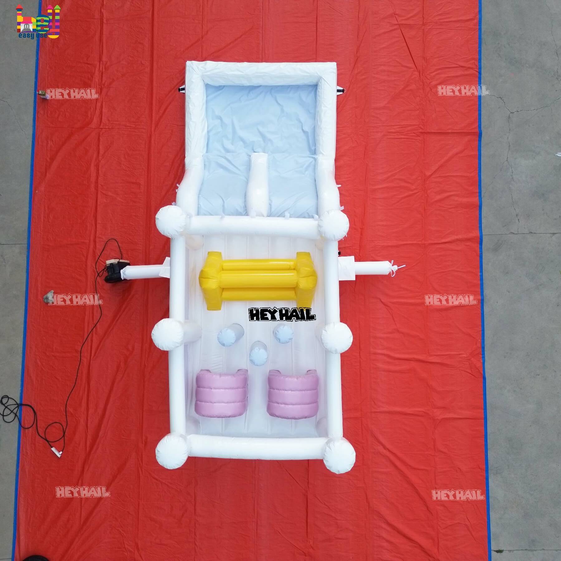 outdoor white/pastel obstacle course commercial PVC