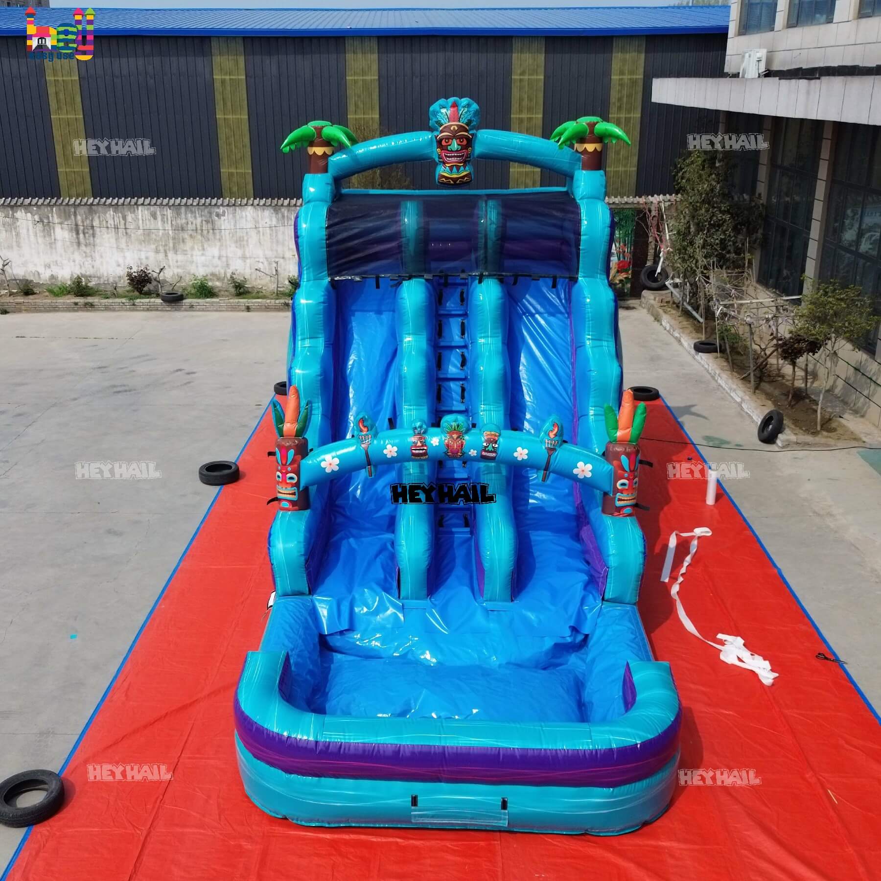 popular 18ft dual lane water slide on sale 