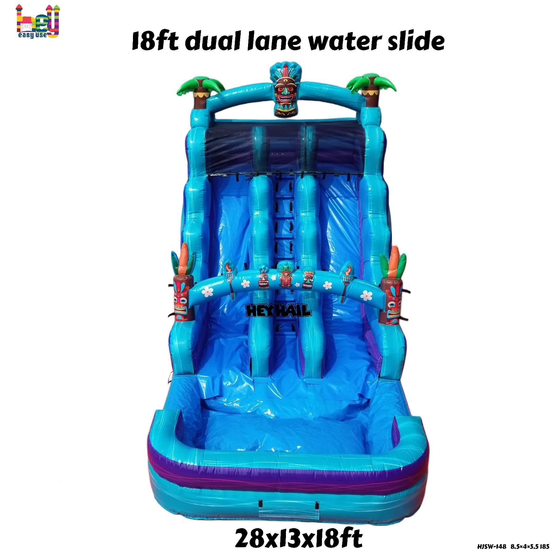 popular 18ft dual lane water slide on sale 